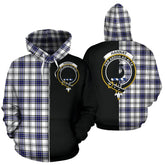 Hannay Modern Tartan Crest Zipper Hoodie - Half Of Me Style