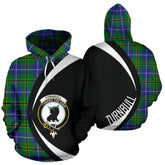 Turnbull Hunting Tartan Crest Hoodie - Circle Style