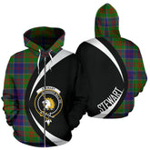 Stewart of Appin Hunting Modern Tartan Crest Zipper Hoodie - Circle Style
