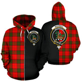 Maxwell Modern Tartan Crest Zipper Hoodie - Half Of Me Style