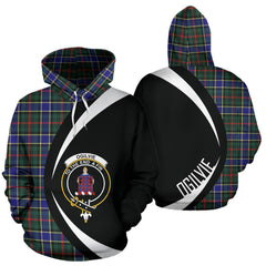 Ogilvie Hunting Modern Tartan Crest Hoodie - Circle Style