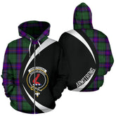 Armstrong Modern Tartan Crest Zipper Hoodie - Circle Style