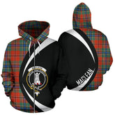MacLean of Duart Ancient Tartan Crest Zipper Hoodie - Circle Style
