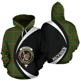 MacKinnon Hunting Modern Tartan Crest Hoodie - Circle Style