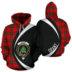 Grant Modern Tartan Crest Hoodie - Circle Style
