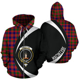 MacIntyre Modern Tartan Crest Zipper Hoodie - Circle Style