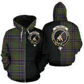 MacMillan Hunting Modern Tartan Crest Zipper Hoodie - Half Of Me Style