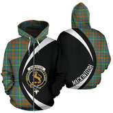 MacKintosh Hunting Ancient Tartan Crest Zipper Hoodie - Circle Style