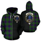Forsyth Modern Tartan Crest Zipper Hoodie - Half Of Me Style