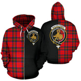 MacGillivray Modern Tartan Crest Zipper Hoodie - Half Of Me Style
