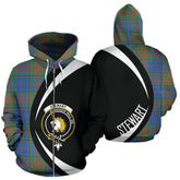 Stewart of Appin Hunting Ancient Tartan Crest Zipper Hoodie - Circle Style