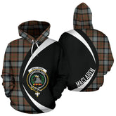 MacLaren Weathered Tartan Crest Hoodie - Circle Style
