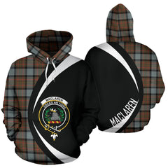 MacLaren Weathered Tartan Crest Hoodie - Circle Style