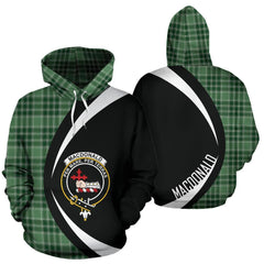 MacDonald Lord of the Isles Hunting Tartan Crest Hoodie - Circle Style