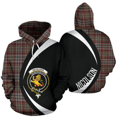 Nicolson Hunting Weathered Tartan Crest Hoodie - Circle Style