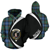 MacRae Hunting Ancient Tartan Crest Hoodie - Circle Style