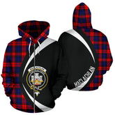 MacLachlan Modern Tartan Crest Zipper Hoodie - Circle Style