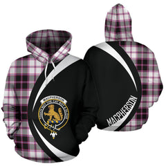 MacPherson Hunting Modern Tartan Crest Hoodie - Circle Style