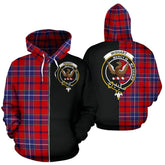 Wishart Dress Tartan Crest Zipper Hoodie - Half Of Me Style