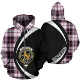 MacPherson Hunting Modern Tartan Crest Zipper Hoodie - Circle Style
