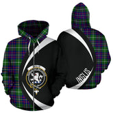 Inglis Modern Tartan Crest Zipper Hoodie - Circle Style