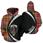 Ogilvie of Airlie Ancient Tartan Crest Zipper Hoodie - Circle Style