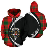 MacAulay Modern Tartan Crest Zipper Hoodie - Circle Style