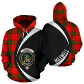 Maxwell Modern Tartan Crest Hoodie - Circle Style