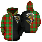 MacGregor Modern Tartan Crest Zipper Hoodie - Half Of Me Style