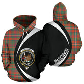 MacKinnon Ancient Tartan Crest Hoodie - Circle Style