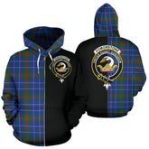 Edmonstone Tartan Crest Zipper Hoodie - Half Of Me Style