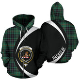 MacAulay Hunting Ancient Tartan Crest Zipper Hoodie - Circle Style