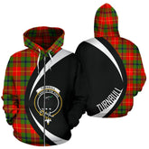 Turnbull Dress Tartan Crest Zipper Hoodie - Circle Style