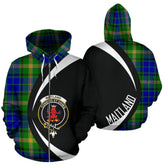 Maitland Tartan Crest Zipper Hoodie - Circle Style