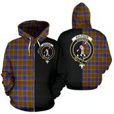 Balfour Modern Tartan Crest Zipper Hoodie - Half Of Me Style