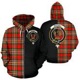 MacGill Modern Tartan Crest Zipper Hoodie - Half Of Me Style