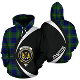 Johnston Modern Tartan Crest Hoodie - Circle Style