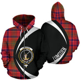 Lumsden Modern Tartan Crest Zipper Hoodie - Circle Style