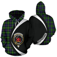 Farquharson Modern Tartan Crest Hoodie - Circle Style