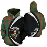 Menzies Green Ancient Tartan Crest Hoodie - Circle Style