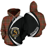 MacKintosh Hunting Weathered Tartan Crest Hoodie - Circle Style
