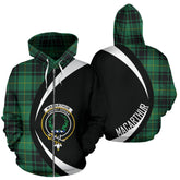 Macarthur Ancient Tartan Crest Zipper Hoodie - Circle Style