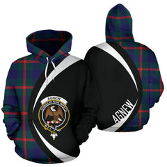Agnew Modern Tartan Crest Hoodie - Circle Style