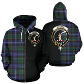 MacRae Hunting Modern Tartan Crest Zipper Hoodie - Half Of Me Style
