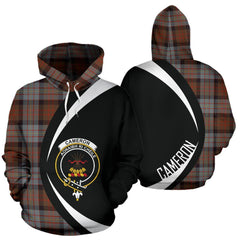 Cameron of Erracht Weathered Tartan Crest Hoodie - Circle Style