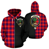 Hamilton Modern Tartan Crest Zipper Hoodie - Half Of Me Style