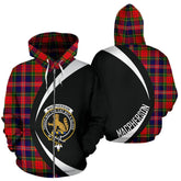 MacPherson Modern Tartan Crest Zipper Hoodie - Circle Style