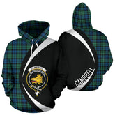 Campbell Ancient 02 Tartan Crest Hoodie - Circle Style