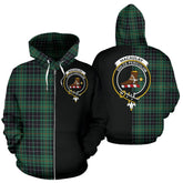MacAulay Hunting Ancient Tartan Crest Zipper Hoodie - Half Of Me Style