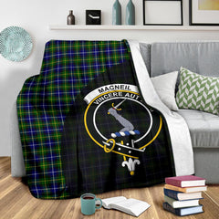 MacNeill of Barra Family Modern Tartan Crest Blanket